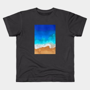 Seaside and wave #3 Sea foam. Aerial view Kids T-Shirt